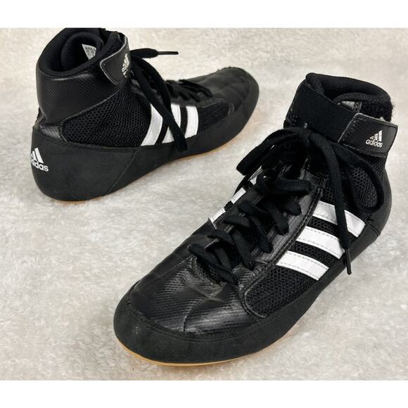 Adidas Havoc Wrestling Shoes Mens Sz 5.5 Q33839 Black White MMA Boxing Training - Picture 1 of 7